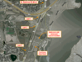 Chatfield area map showing balloon launch site